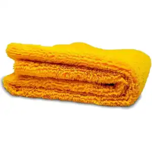 TOALHA DE MICROFIBRA DUAL LOOP 60X40CM 360GSM COM BORDA AMARELO - KERS - Imagem 1