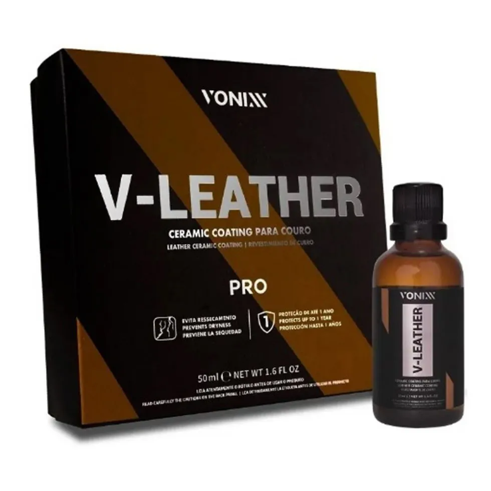 v leather pro ceramic coating para couro vonixx (50ml)