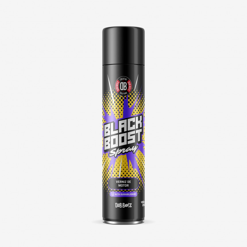 verniz para motor 400 ml black boost spray dub boyz